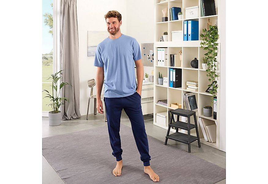 REDBEST Schlafhose Herren-Hose, lang mit Bündchen Single-Jersey Uni günstig online kaufen