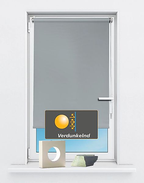 Kutti Seitenzugrollo »Seitenzugrollo 'Luna', verdunkelnd, Klemmfix, ohne Bo günstig online kaufen