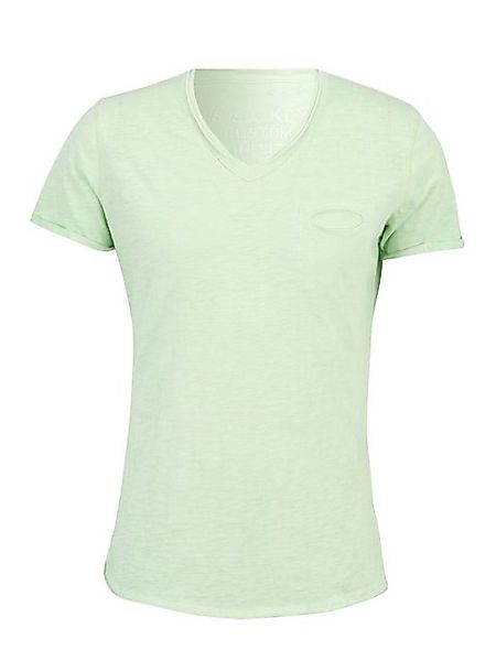 Key Largo T-Shirt Soda vintage Look uni Basic T00619 V-Ausschnitt unifarben günstig online kaufen
