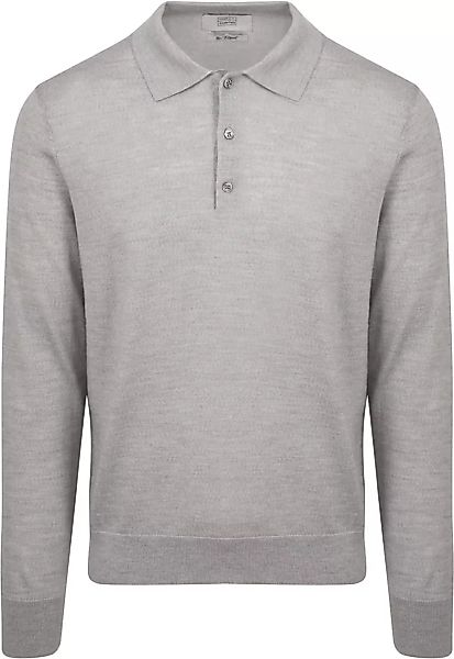King Essentials The Robert Long Sleeve Poloshirt Merino Grau - Größe L günstig online kaufen