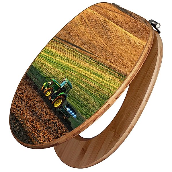 Banjado Design WC Sitz Bambus Toilettendeckel Toilettensitz Bambus Holz Klo günstig online kaufen