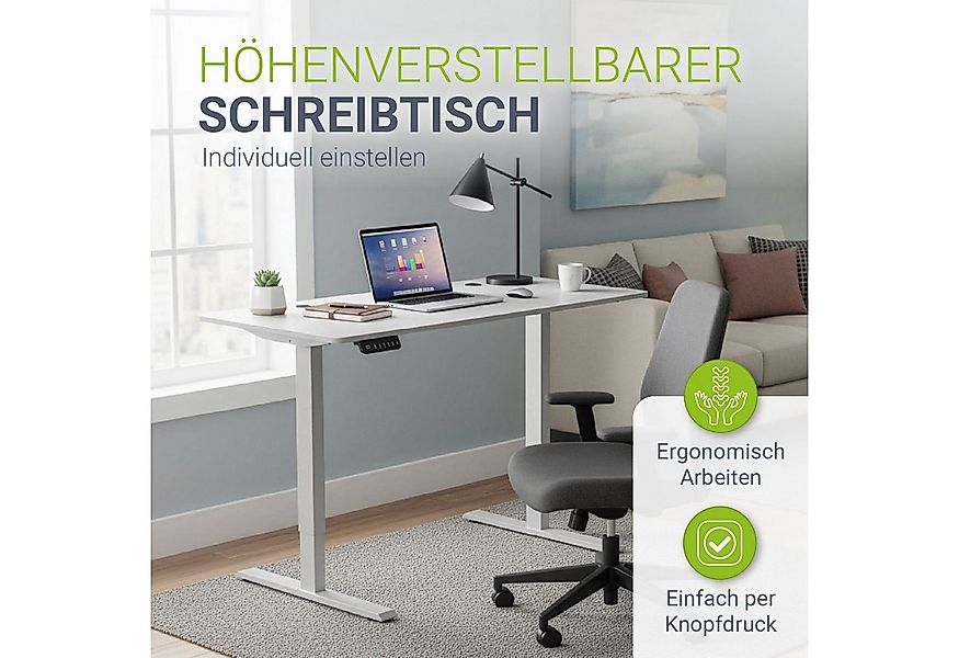 Juskys Schreibtisch Office Stand, 120 x 60 cm, elektrisch verstellbar, Head günstig online kaufen