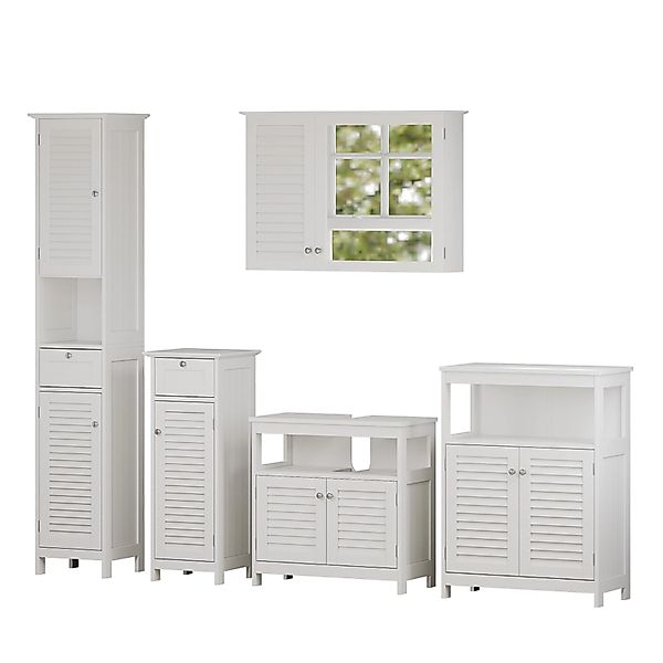 Vicco Badmöbel-Set Riad, Weiß, 5 Teile, (5-St., 5er Set) günstig online kaufen