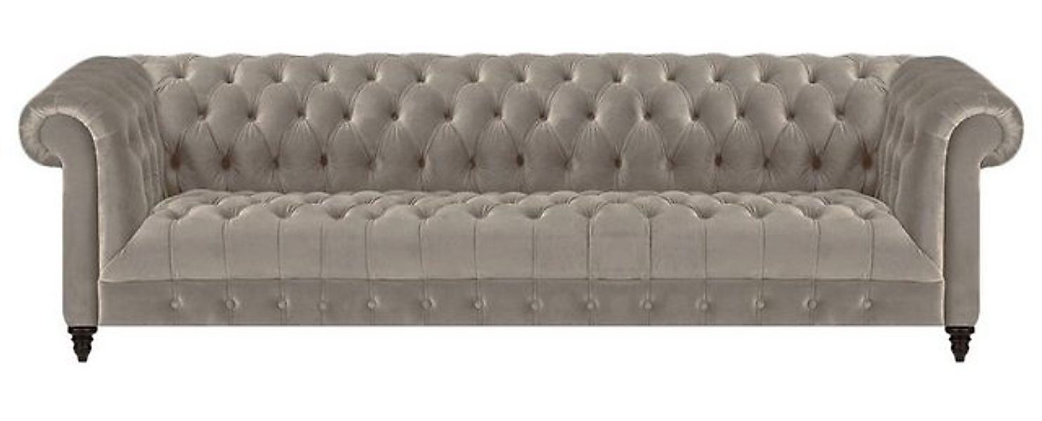 Xlmoebel Sofa Grauer Möbel Polster-Chesterfield-Viersitzer für das Wohnzimm günstig online kaufen