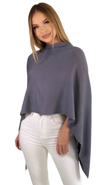 Mississhop Strickponcho Damen Poncho Cape Überwurf günstig online kaufen