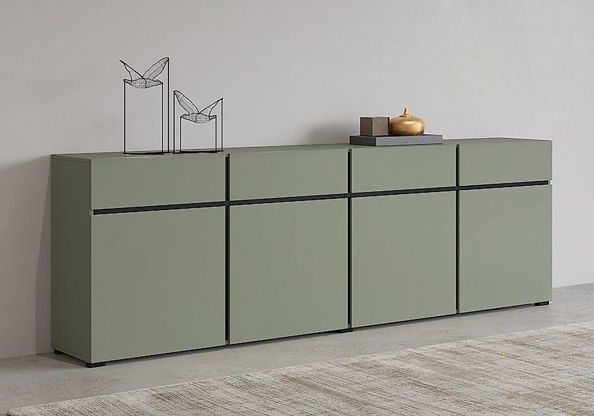 INOSIGN Sideboard Cross,Breite 225 cm, moderne grifflose Kommode,4 Türen/4 günstig online kaufen