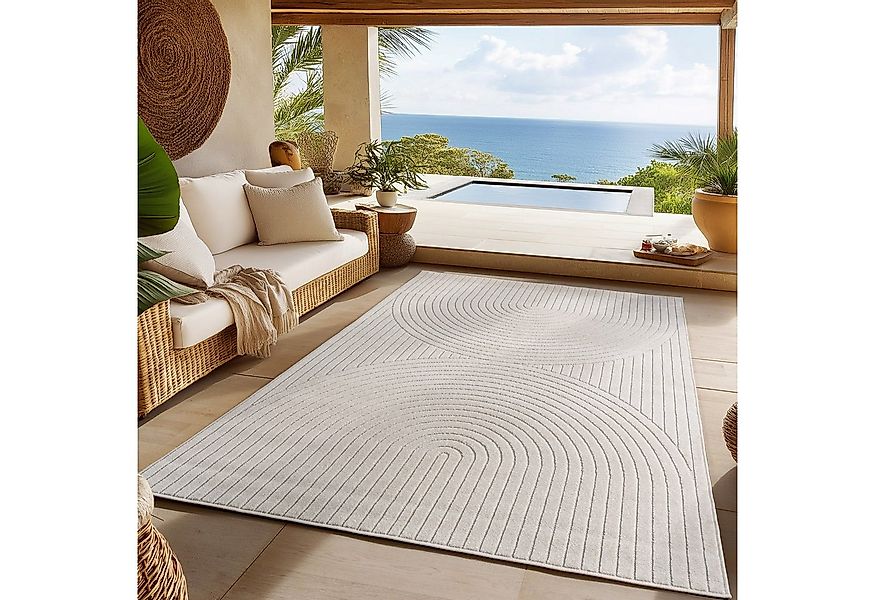 SIMPEX24 Outdoorteppich Skandinavischer 3D Design, Rechteckig, Höhe: 5 mm, günstig online kaufen