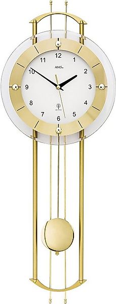 AMS Funk-Pendelwanduhr F5257 (Quarzuhr, Metall-/Kunststoffgehäuse,Esszimmer günstig online kaufen