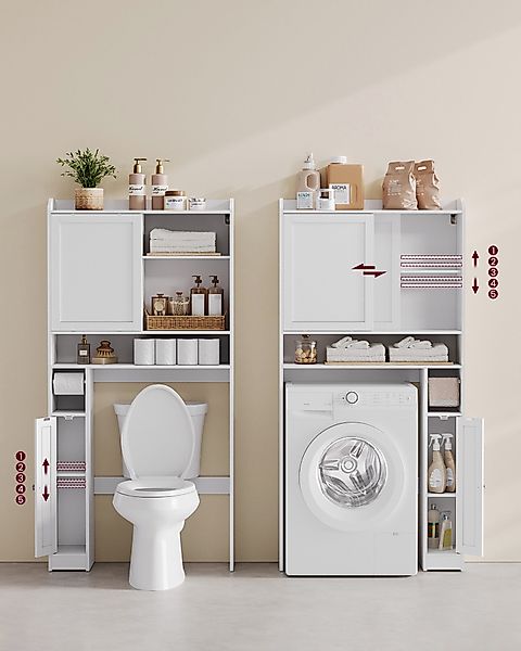 VASAGLE Badregal Toilettenregal Badezimmerregal, Waschmaschinenregal mit günstig online kaufen