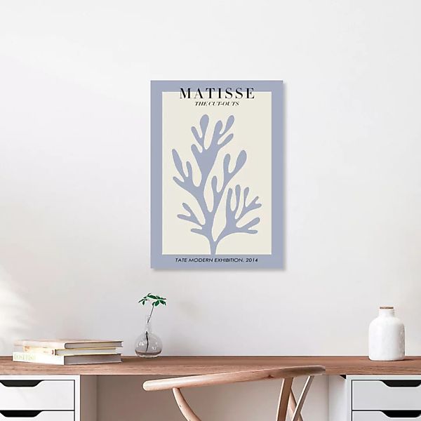 Poster / Leinwandbild - Matisse – Botanisches Design Violett / Beige günstig online kaufen