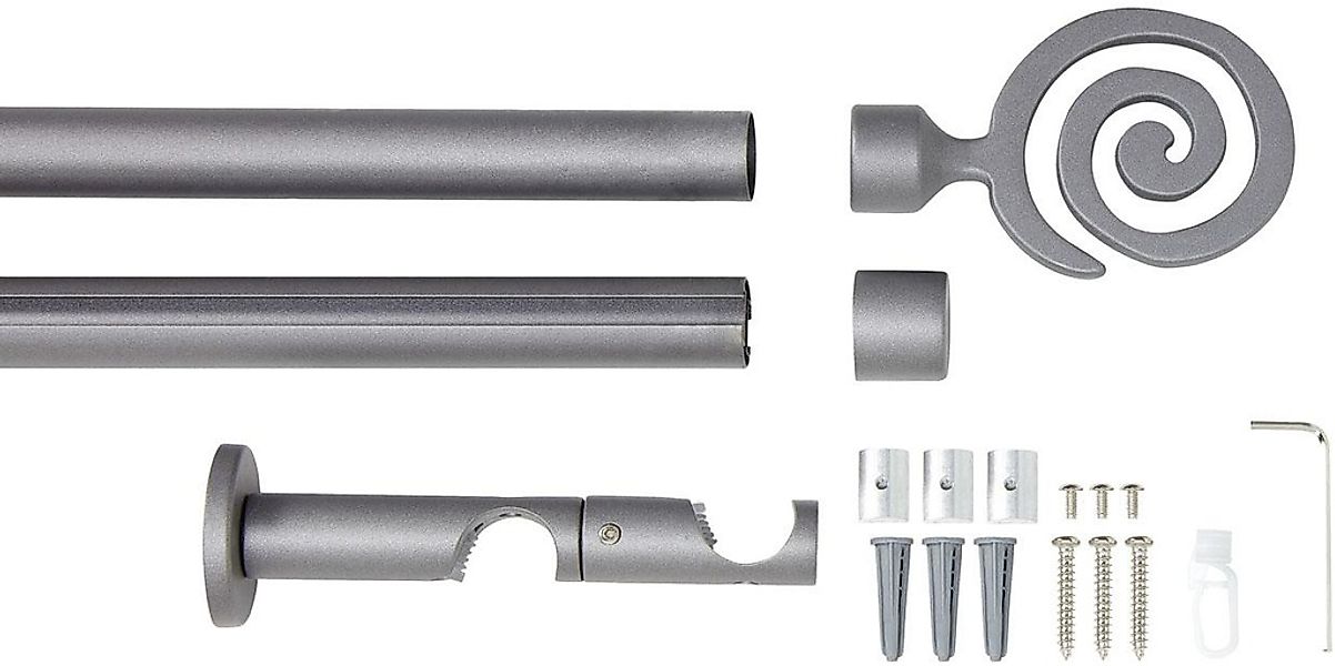 Good Life Kombi-Vorhangstange "Espiral" Ø 20 mm 2 läufig-läufig Fixmaß günstig online kaufen