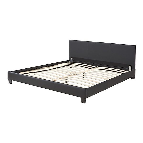 Corium Polsterbett, Kunstlederbett »Albacete« Ehebett 180x200cm Schwarz günstig online kaufen