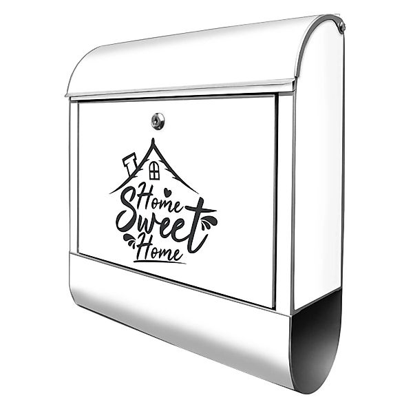 Banjado Design Briefkasten Silber Pulverbeschichtet 39x47x14cm 2 Schlüssel günstig online kaufen