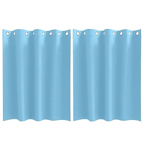 vidaXL Verdunkelungs-Vorhänge mit Ringen Himmelblau Polyester 4107323 günstig online kaufen