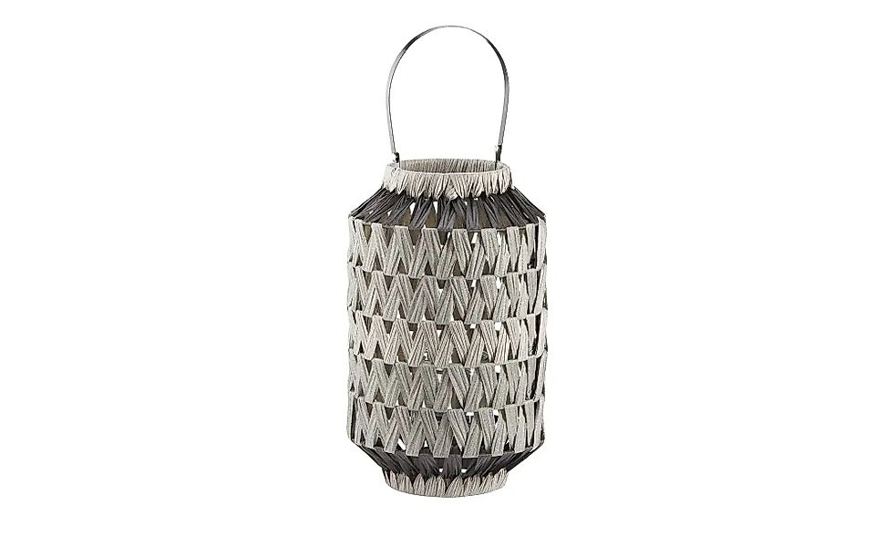 Laterne   ¦ grau ¦ PVC,Metall,Glas ¦ Maße (cm): H: 40,5  Ø: 25 Accessoires günstig online kaufen