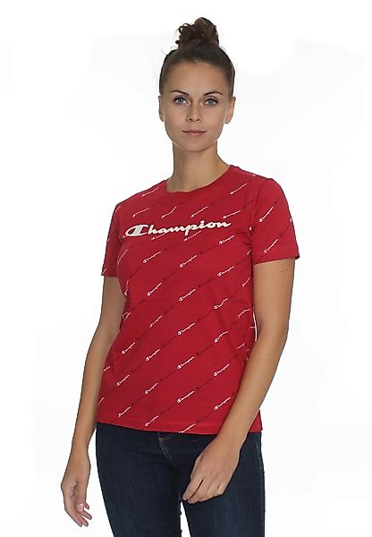 Champion T-Shirt Damen 113224 F20 RL508 CMR/Allover Rot günstig online kaufen