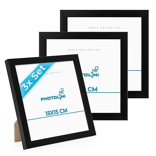 PHOTOLINI Bilderrahmen 3er Set, stabiles MDF-Holz, mit Acrylglas, extra Zub günstig online kaufen