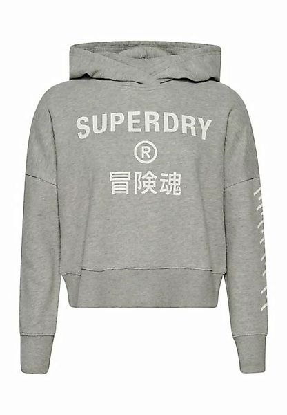 Superdry Hoodie Superdry Damen Hoody CODE CORE SPORT CROP BOX HOOD Grey Mar günstig online kaufen