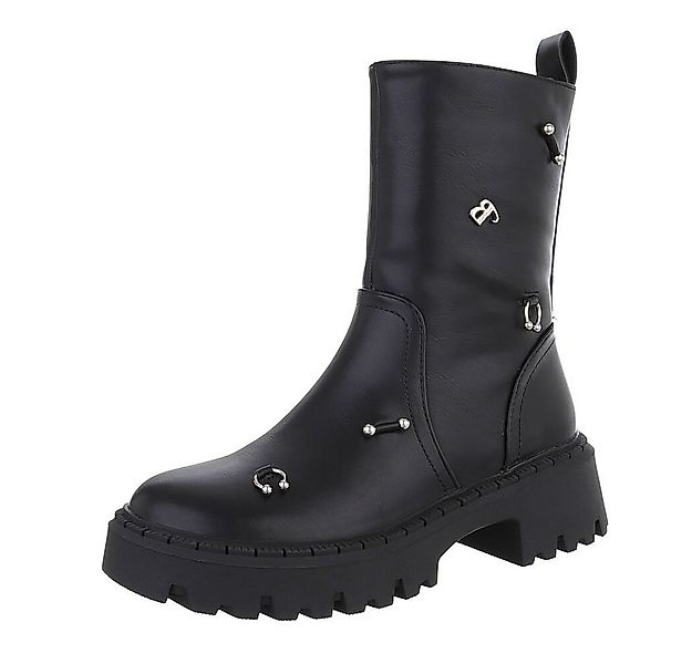 Ital-Design Damen Bikerschuhe Biker Westernstiefelette (87451863) Blockabsa günstig online kaufen