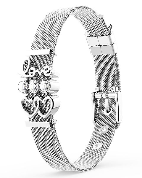 THIORA Charm-Armband Set Charmband Collection (Mesh Armband mit Charms, ink günstig online kaufen