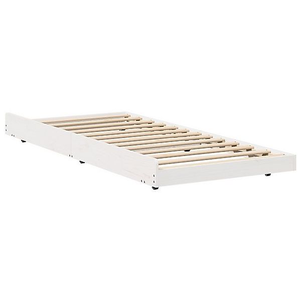 vidaXL Bett Bettgestell Weiß Kiefer 80 x 200 cm Stabil Bettgestell (1-tlg) günstig online kaufen