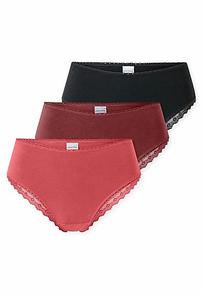 Schiesser Brasilslip "Modern Multipacks", (3er Pack), Spitzenbänder, Single günstig online kaufen