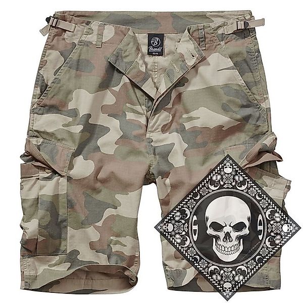Brandit Cargoshorts Cargo Shorts kurze Hose Ripstop Army mit UD Bandana günstig online kaufen