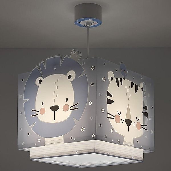 Pendelleuchte Baby Jungle in Hellblau E27 günstig online kaufen
