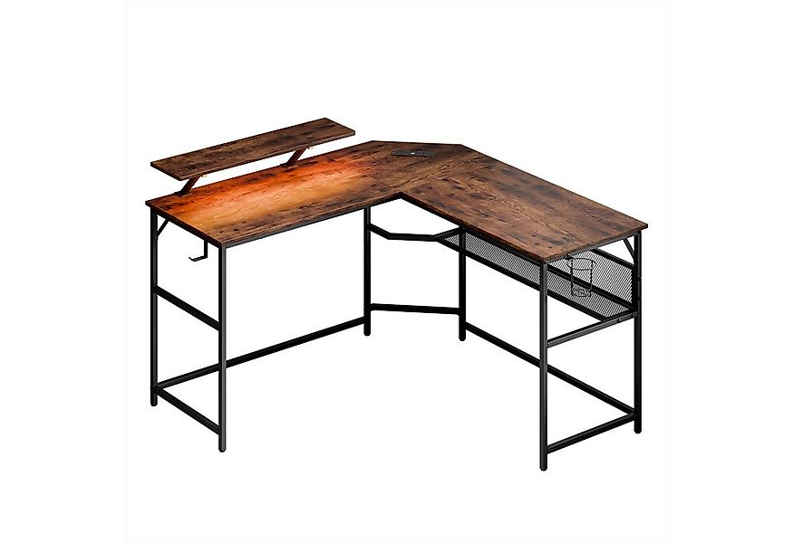 Mondeer Eckschreibtisch L-Shape Eckschreibtisch (130*130cm), RGB-Lichtleist günstig online kaufen