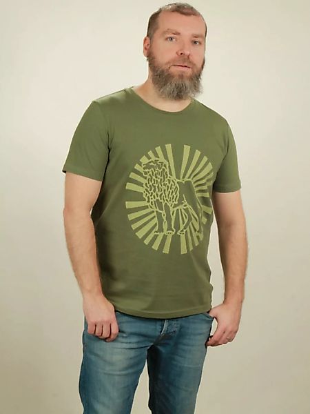 T-shirt Herren - Lion Sun - Green günstig online kaufen