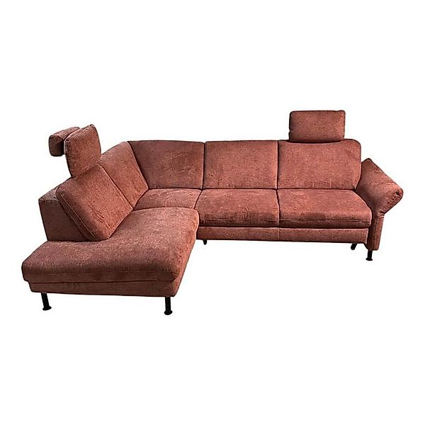 Zehdenick Ecksofa Ecksofa ZE EM20010 Stoff Cyber Barolo Rot Füße Aluminium günstig online kaufen