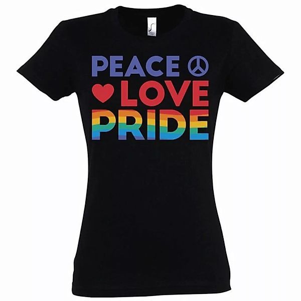 Youth Designz T-Shirt Peace Love Pride Damen T-Shirt mit modischem Frontpri günstig online kaufen