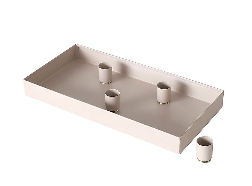 Spetebo Kerzentablett Magnet Kerzentablett beige - günstig online kaufen