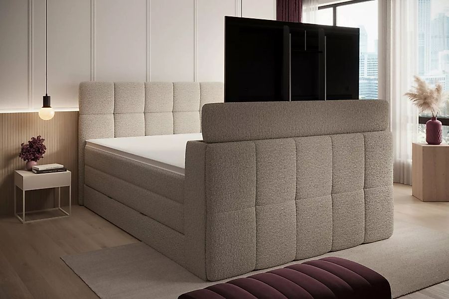 wonello Boxspringbett Madison 3 mit TV-Lift, mit Bettkasten, Taschenfederke günstig online kaufen