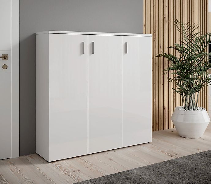 HBZ Schuhschrank "Lincoln weiß Glanz, BxHxT 120x120x35 cm" 1 Stk. tlg. Schu günstig online kaufen