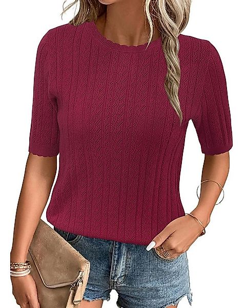 Arach&Cloz Kurzarmpullover Arach&Cloz Damen Tops Rundhalspullover T-Shirt S günstig online kaufen
