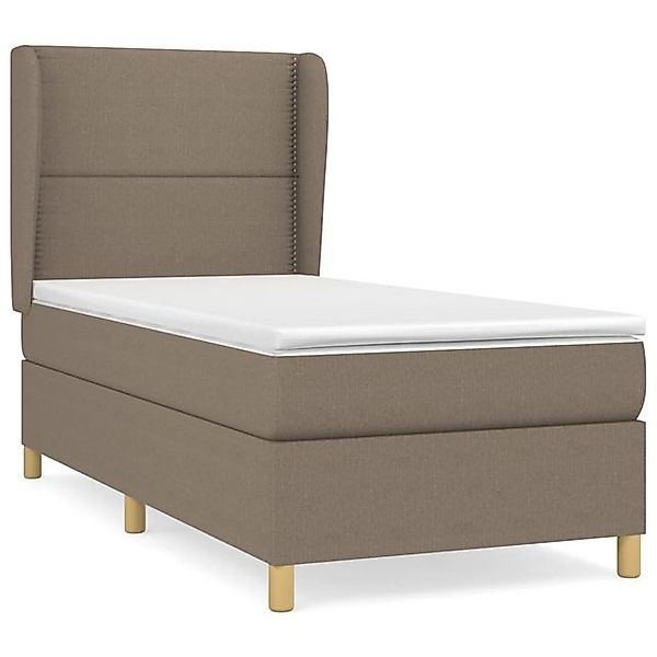 vidaXL Boxspringbett, Boxbett mit Matratze Taupe 80x200 cm Stoff günstig online kaufen
