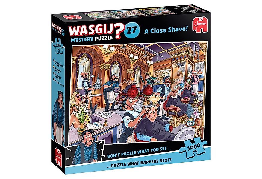 Jumbo Spiele Puzzle Wasgij Mystery 27, Um Haaresbreite, 1000 Teile Puzzle, günstig online kaufen