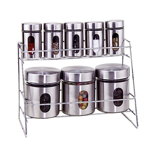 Cheffinger Gewürzständer 8-teiliges Set – Edelstahl günstig online kaufen