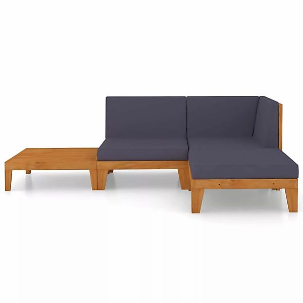 4-tlg. Garten-lounge-set Mit Kissen Akazie Massivholz günstig online kaufen