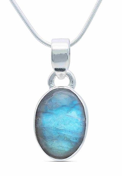 mantraroma Kette mit Anhänger SAMA oval aus 925 Silber mit Labradorit (Kett günstig online kaufen