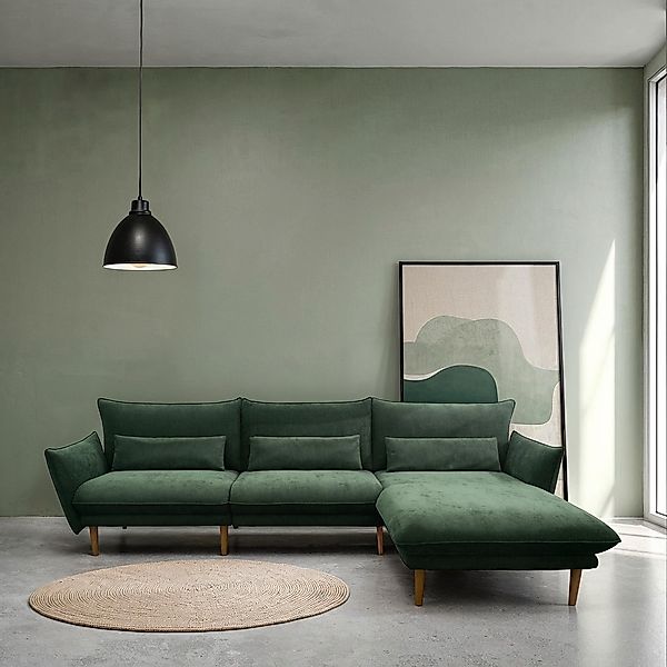 DOMO collection Ecksofa "Leuven modern mit schmalen Armlehnen, Breite 282 c günstig online kaufen