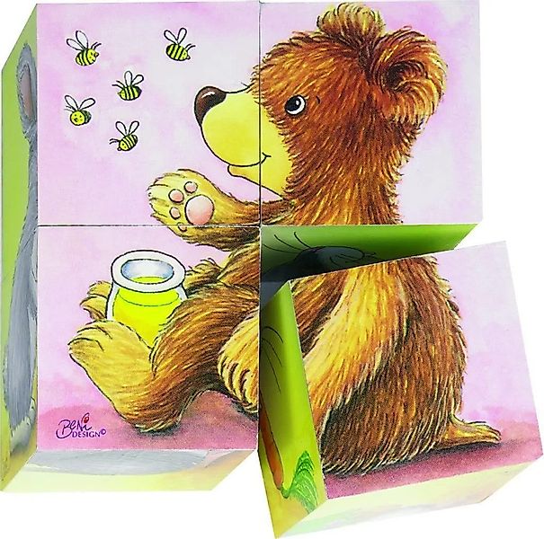 Gollnest & Kiesel Puzzle Würfelpuzzle Tierkinder, günstig online kaufen