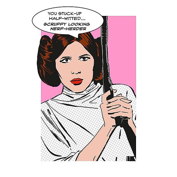 Komar Poster Star Wars Classic Comic Quote Leia Star Wars B/L: ca. 50x70 cm günstig online kaufen