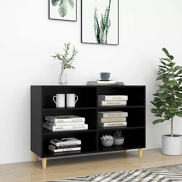 vidaXL Fächerschrank Sideboard Schwarz 103,5x35x70 cm günstig online kaufen