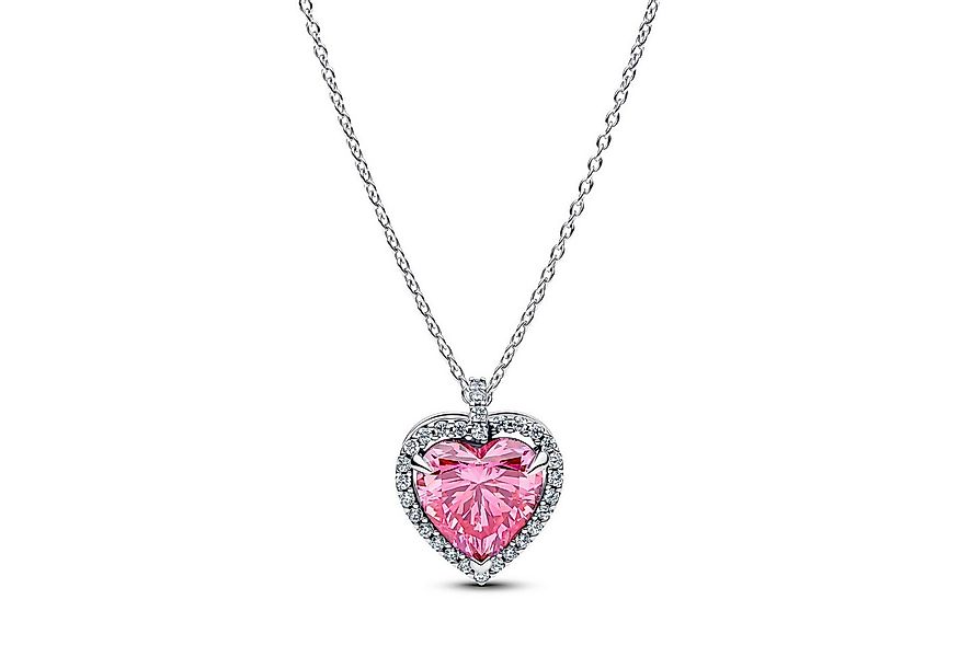 Pandora Kette mit Anhänger 394414C01-45, pinkes Herz günstig online kaufen