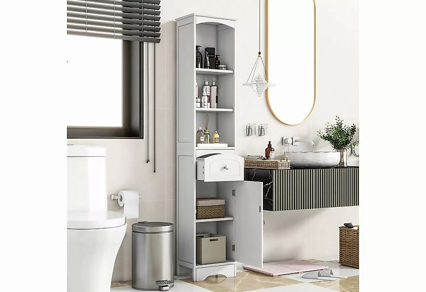 OKWISH Hochschrank Badezimmermöbel mit Einer Schublade, verstellbare Ablage günstig online kaufen
