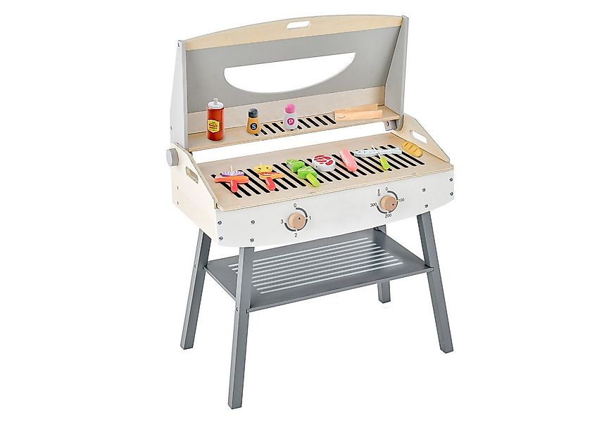 COSTWAY Outdoor-Spielküche Kinderküche Grill, inkl. 18 Teile Zubehör günstig online kaufen