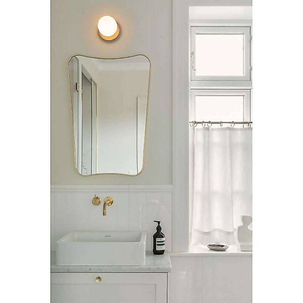 Nuura Liila 1 Wand-/Deckenleuchte, Ø 14 cm IP44, bronze/opal günstig online kaufen