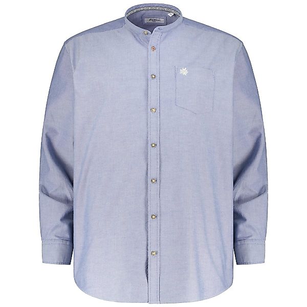 Pfundskerl Trachtenhemd mit Krempelärmeln Farbe blau/weiß Größe: 4XL günstig online kaufen